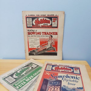Vintage set of 3 &quot;hobbies&quot; magazines all from May 1933