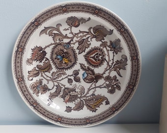 Vintage Ridgway "Jacobean" dining plate, ironstone made in England 1960s
