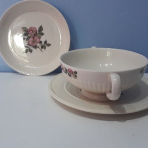 Seltene Wedgwood Briar Rose Teetasse Suppe Tasse Trio Vintage Etsy etsy
