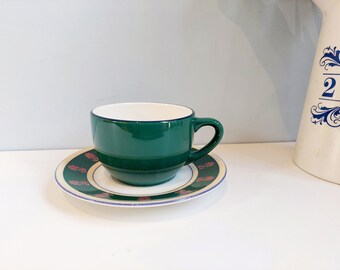Retro Pagnossin Treviso/P V, teacup and saucer, made in Italy