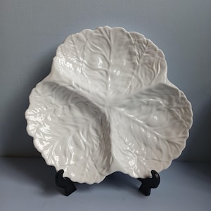 Vintage Wedgwood &quot;countryware&quot; hor&#39;s d&#39;oeuvres triple tray serving dish, bone china made in England