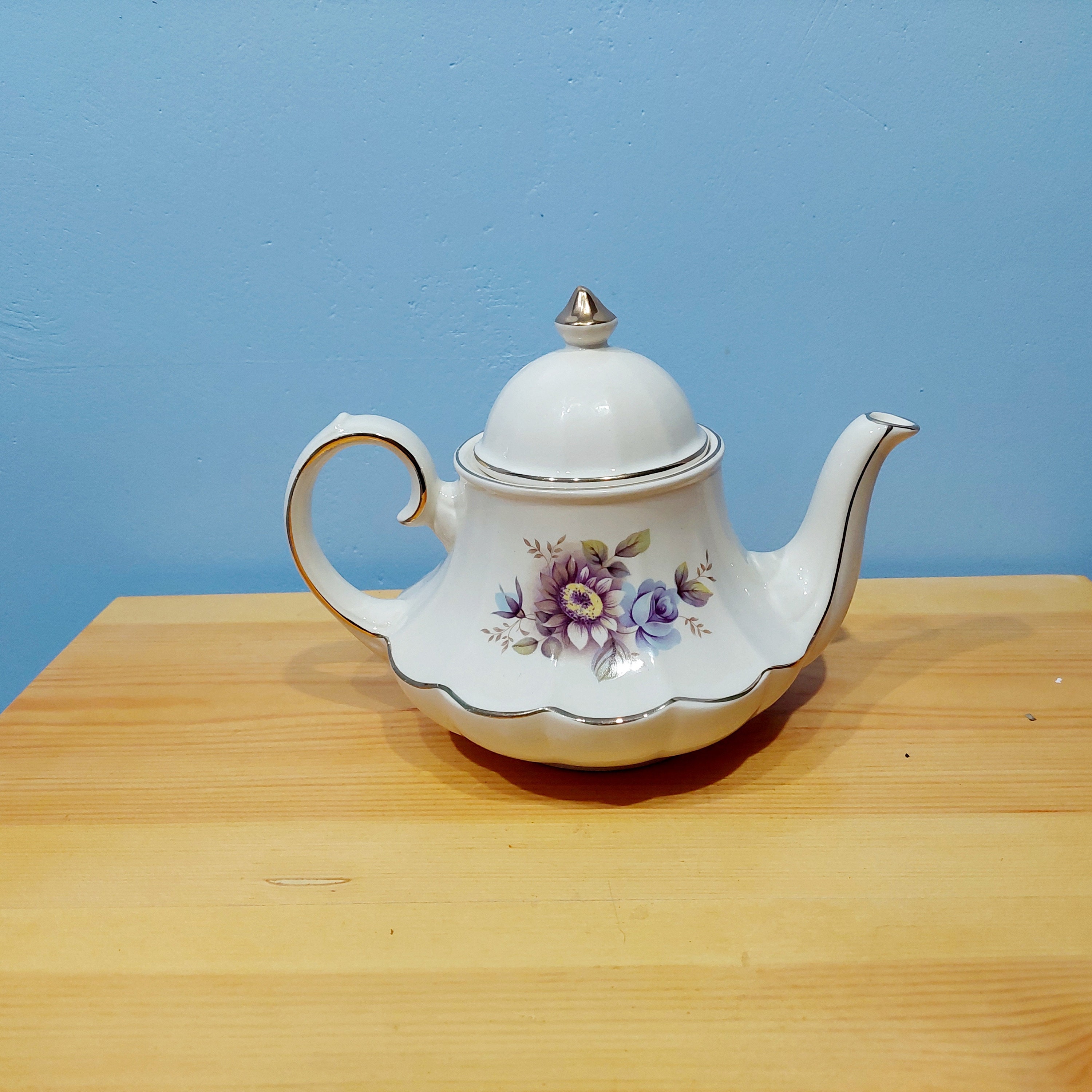 Rare Vintage Sadler Marquee/carousel Shape Teapot Made in Etsy