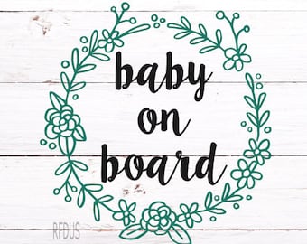 Baby on board svg | Etsy