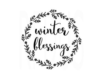 Download Winter blessings svg | Etsy
