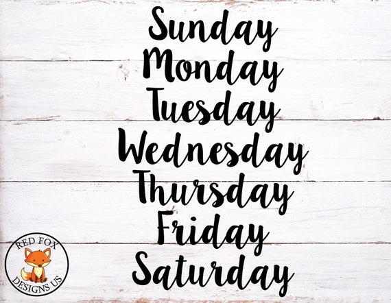Days of the week svg, Sunday Monday Tuesday Wednesday Thursday Friday  Saturday svg, it takes a big heart to shape little minds SVG, teacher