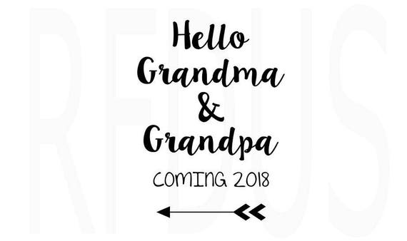 Download hello grandma and grandpa coming 2018 svg wreath svg baby ...