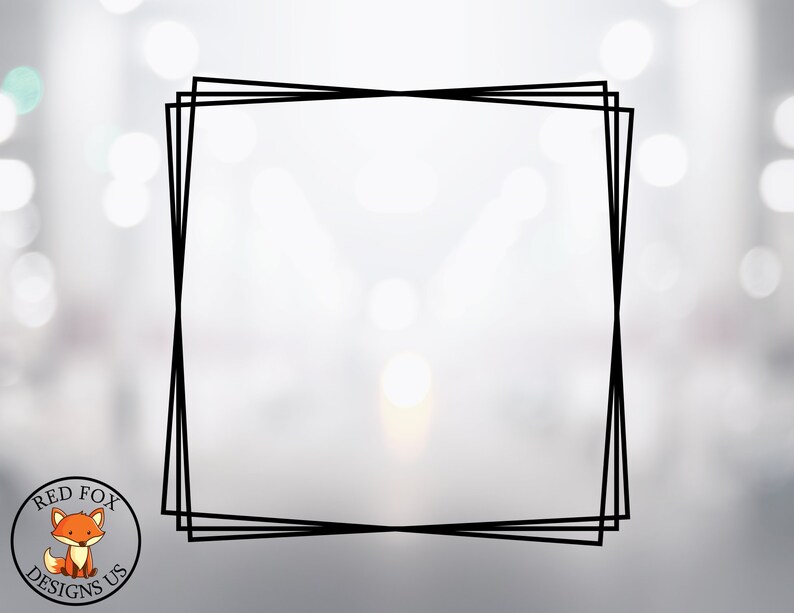 Triple Square Frame SVG Border Svg Cricut Cutting Files Etsy