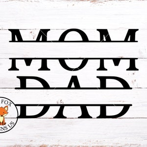 Download SVG FILES Mom Dad Split Monogram Mom Monogram svg Dad | Etsy