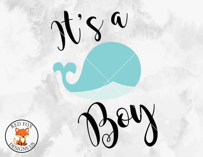 Download It's a Boy SVG Whale SVG birth announcement svg baby | Etsy