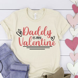 SVG FILES - Papa is mijn Valentijn SVG - Kids Valentines Day Shirt Design - Baby Girl Valentine's Day shirt Svg - Baby Boy Cricut Design