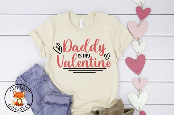 My Daddy Loves Me Valentine Hearts T-Shirt For Girls My Daddy Loves Me Valentine Hearts T-Shirt For Girls