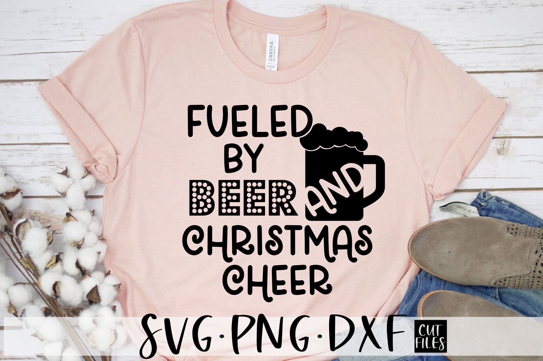 FREE Fueled By Beer And Christmas Cheer Koozie SVG