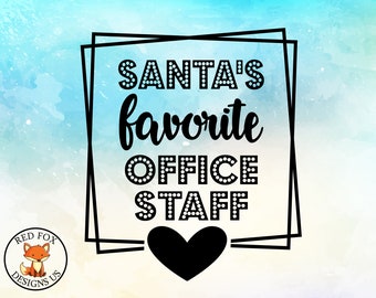 SVG Files - Santa's Favorite Office Worker svg - principal Christmas Day svg - principal T Shirt Design - Instant Download - commercial use
