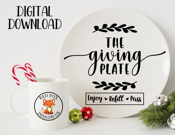 Download Free Svg Files The Giving Plate Svg Cookies For Santa Svg Milk Etsy SVG DXF Cut File