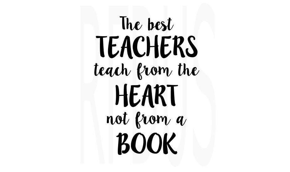 The best teachers teach from the heart not a book svg hashtag Etsy