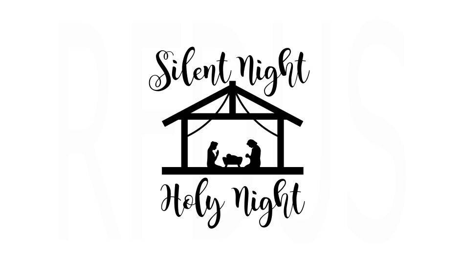 Silent Night SVG Holy Night SVG Nativity Scene SVG Jesus Etsy
