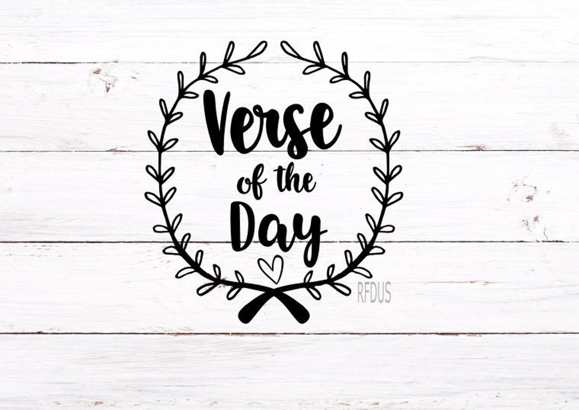 Verse of the Day Svg Verse of the Week Word Svg Quote Svg | Etsy