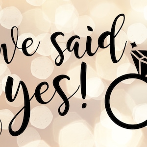 We zeiden Ja SVG, Bride Tribe SVG File, bruiloft sticker snijbestand, Verloving, Team bruid, shirt svg, Cricut Explore Cutting File, ring svg