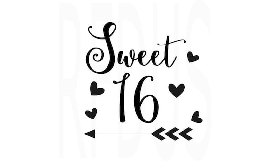 Download Sweet 16 svg sweet sixteen svg easy cricut cut file | Etsy