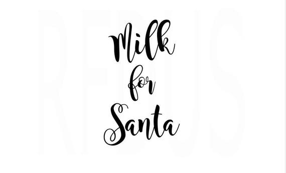 Milk for santa SVG Easy Cricut Cutting File Cookies for | Etsy