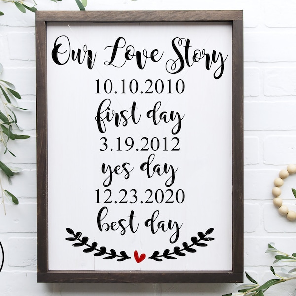 SVG FILES - Our Love Story svg - First Day Yes Day Best Day svg -  Wifey Hubby SVG File - husband svg - Wedding Svg files - svg for signs