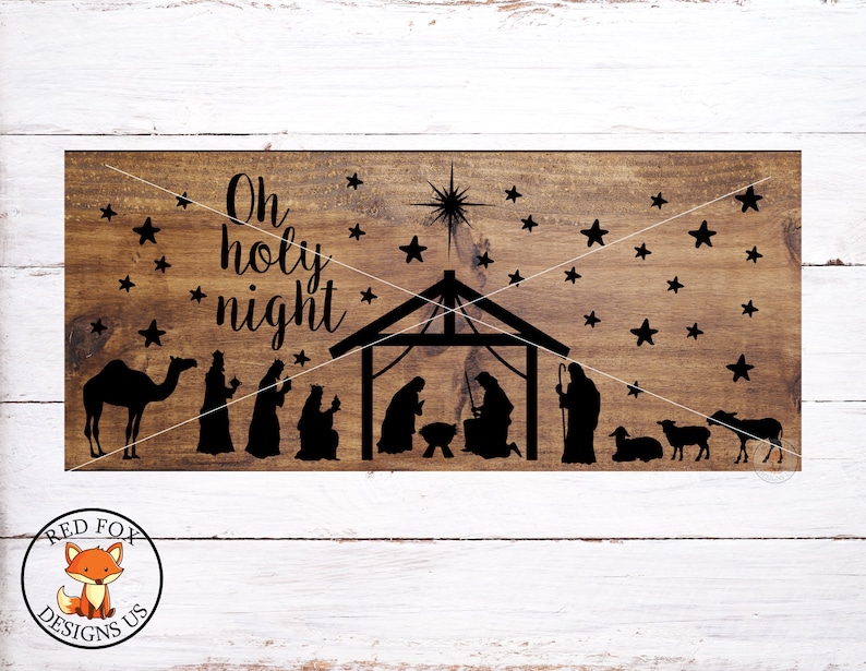 Oh Holy Night SVG Nativity Scene SVG Jesus Svg Christmas - Etsy