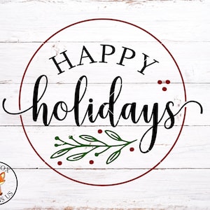 Wesołych Świąt SVG, Wesołych Świąt SVG, Plik do cięcia znaku świątecznego, Holly SVG, Cricut i Silhouette SVG, Plik do cięcia, Pliki SVG, Wykorzystanie komercyjne