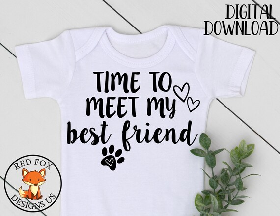 Time To Meet My Best Friend Svg Hello World Svg Baby Svg Etsy