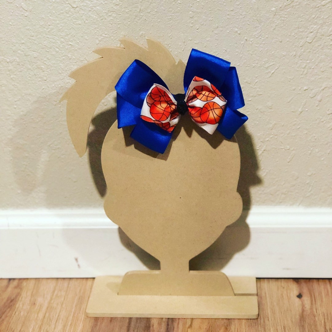 Basketball Hair Bow, Personalized Basketball Hair Bow, Player Number Basketball Hair Bow, Team