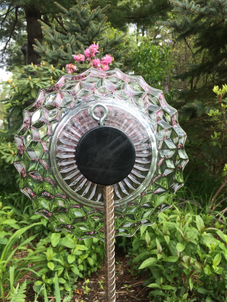 Repurposed Glass Flower/Suncatcher/Wall Decor/Garden Art Etsy
