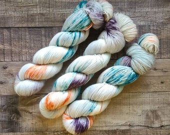 Pop - Fil teint à la main - Poids de doigté - 4 plis