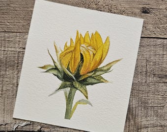 Aquarelle originale de tournesol