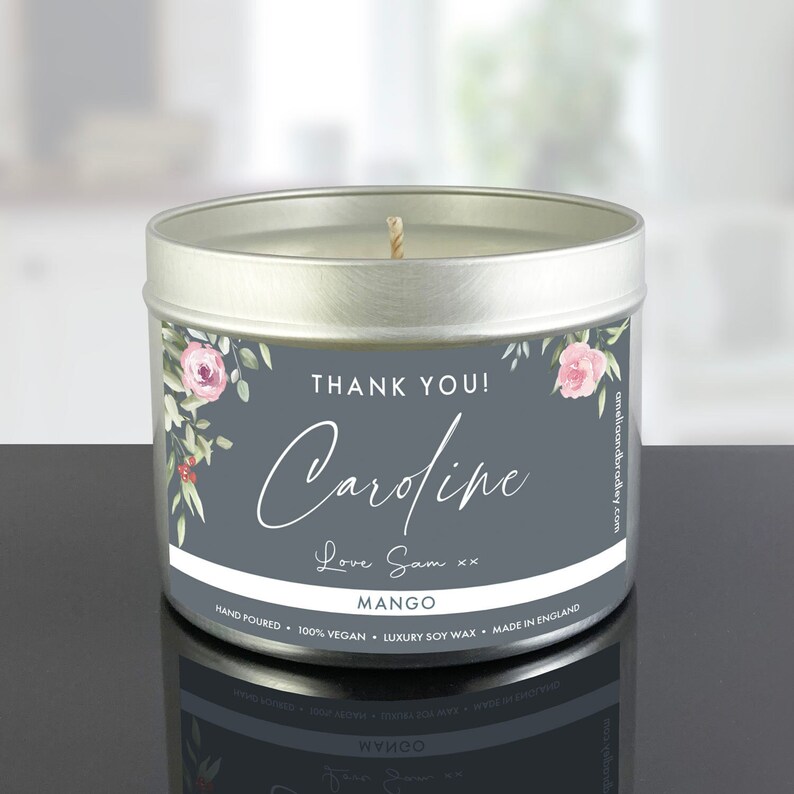 Thank You Candle Thank You Gift Gift for Friend Etsy UK