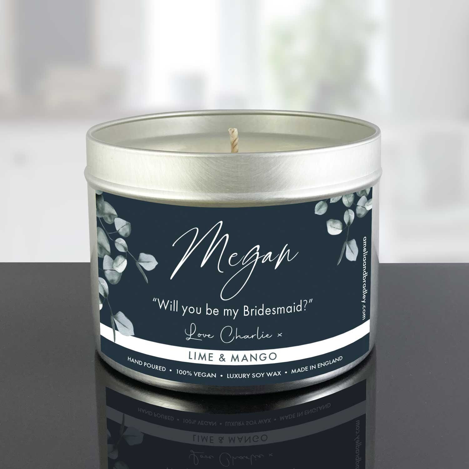 Bridesmaid Proposal Candle Gift Bridal Party Candle Gift Etsy UK