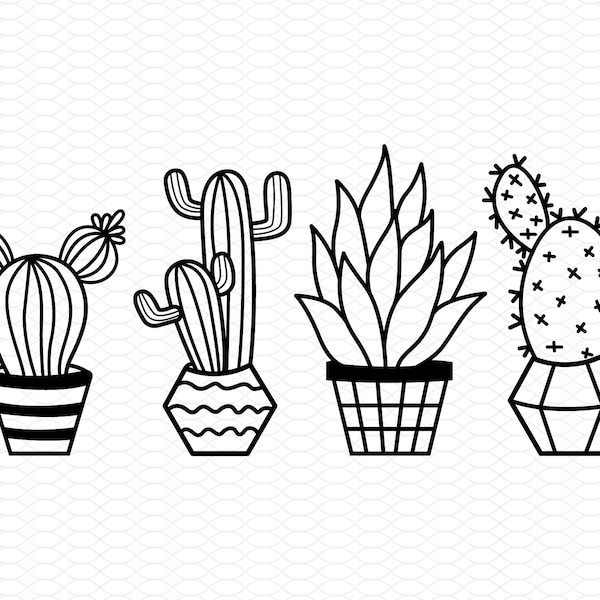 Cactus SVG, Succulent SVG, Cactus SVG Files for Cricut, Cactus svg Bundle, Cactus Cut File, Cricut, Silhouette, Instant download