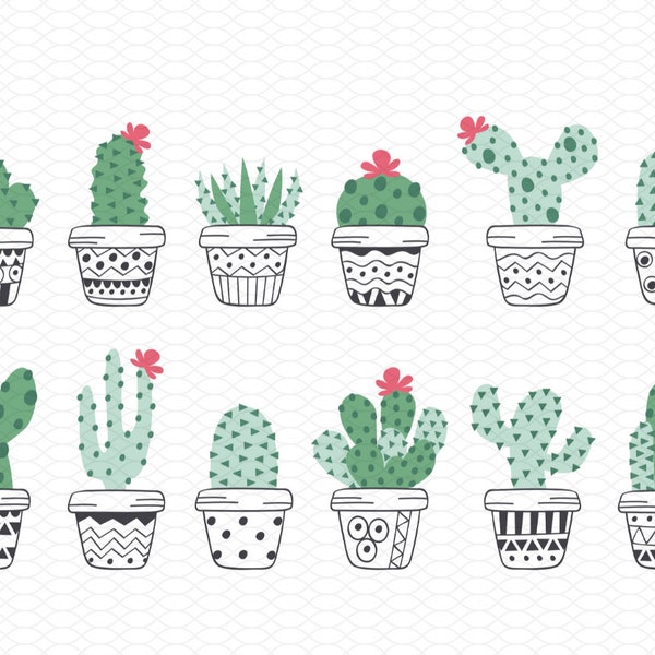 Cactus SVG, Succulent SVG, Cactus SVG Files for Cricut, Cactus svg Bundle, Cactus Cut File, Cricut, Silhouette, Instant download