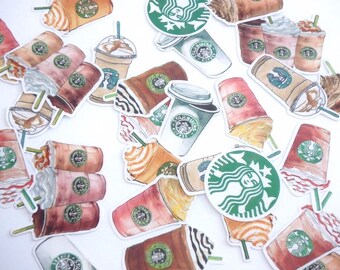 starbucks stickers etsy