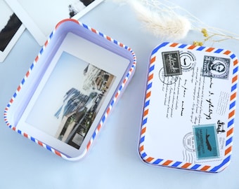 Instax mini Photo box, Travel photo box, Polaroid mini box, Multi use mini box, Gift card storage box, Travel mini box, Vintage photo box