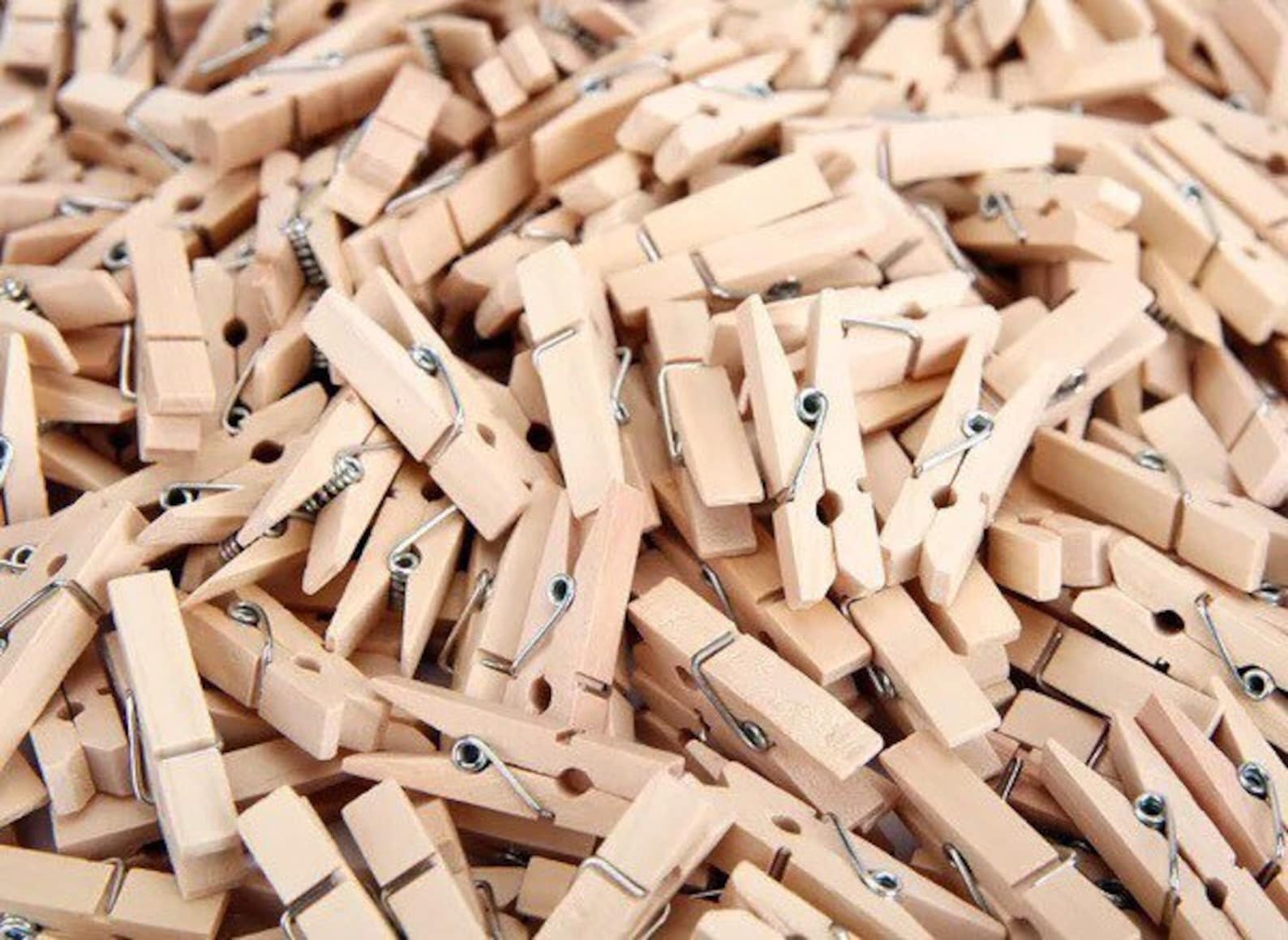 Wooden Photo Hanger Wooden Clips With String Wooden Clips - Etsy