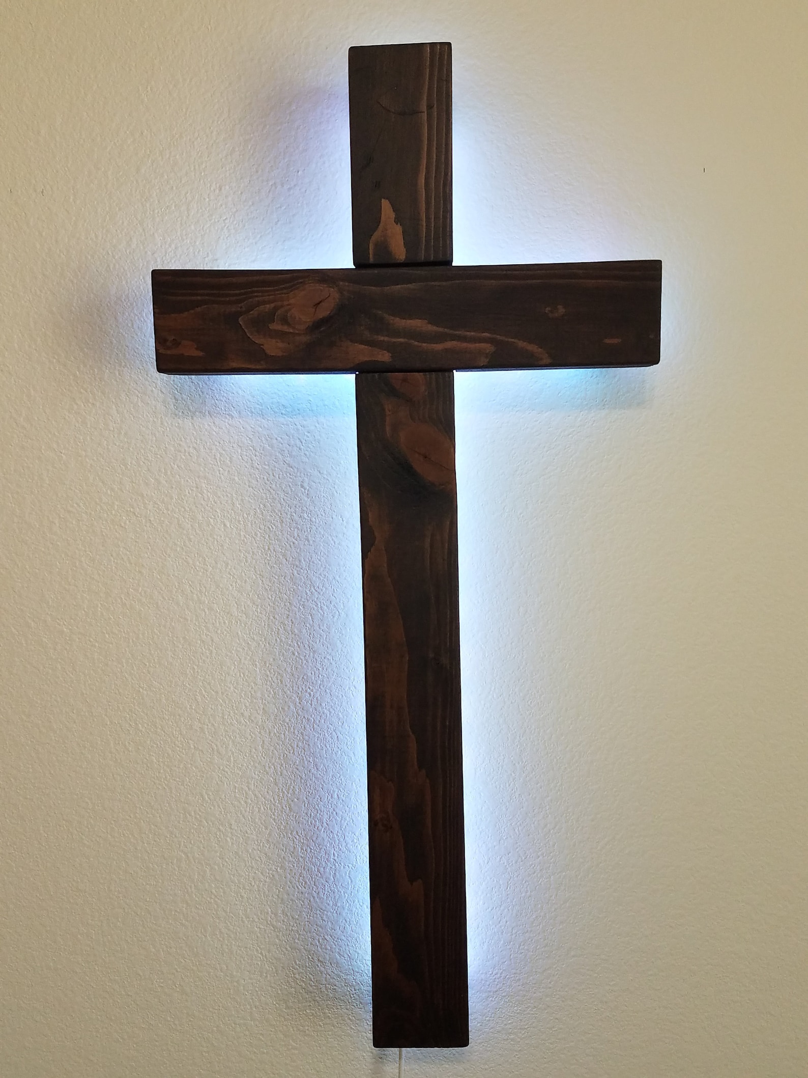 Wood Cross LED LightUP / Backlit Wall Mount Handmade Etsy