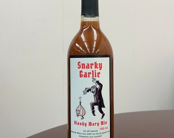 Snarky Garlic Drink Mixer in 750 ml Glass Bottle