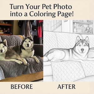 Turn Your Favorite Pet Photo Into a Custom Coloring Page!