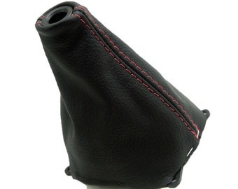 GREEN STITCHING MANUAL LEATHER SKIN SHIFT BOOT FITS DODGE CHALLENGER 2008-2014