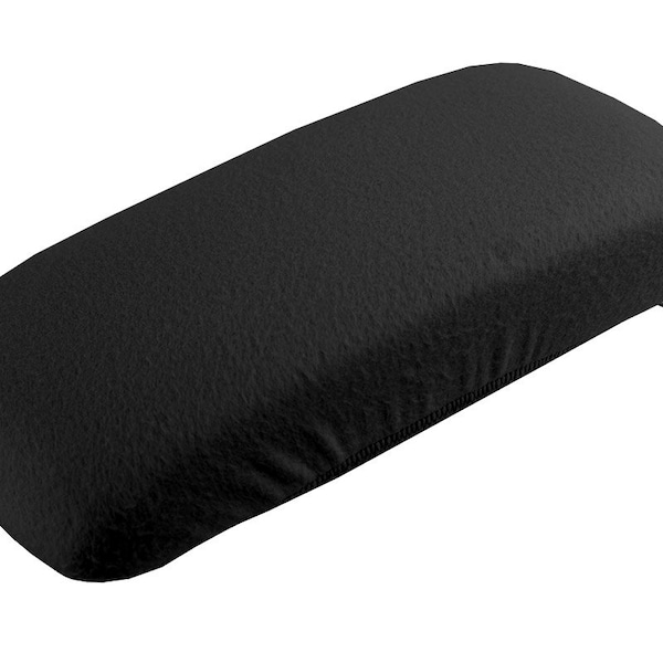 Fits Nissan Rouge 2008-2013 center front armrest lid console slide on fleece elastic cover • car gift • dog paw friendly