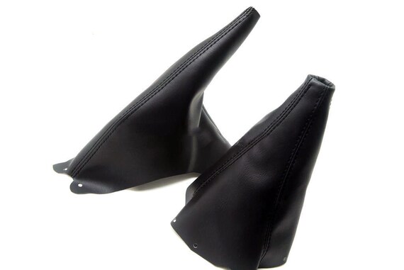 FITS TOYOTA MR2 MK3 LEATHER GEAR GAITER BLACK STITCHING 2000-2007