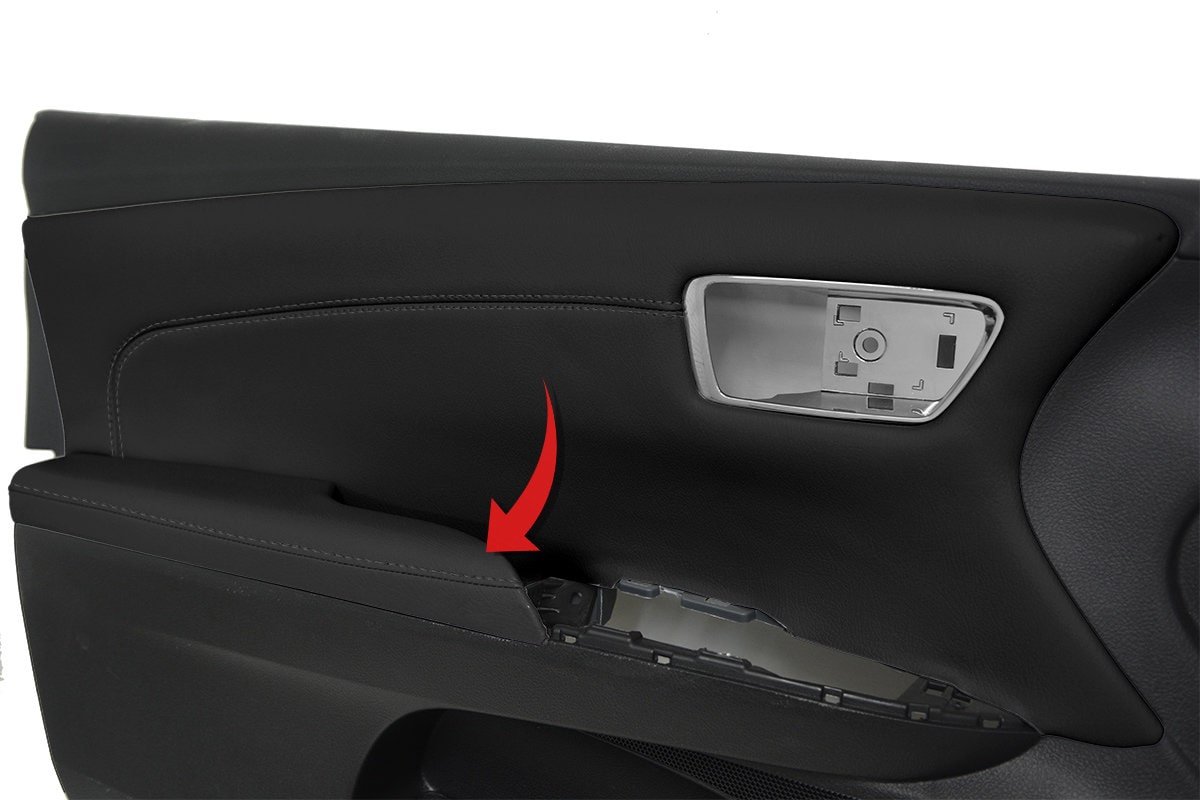 Toyota Avalon Door Armrest Trim Set Front 2pc PVC Leather for 13-18 Dark Brown 