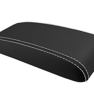 Fits Toyota 4Runner 1996-2002 Center Console Lid Armrest Vinyl Leather Upholstery Trim Material Cover Black + White Stitch