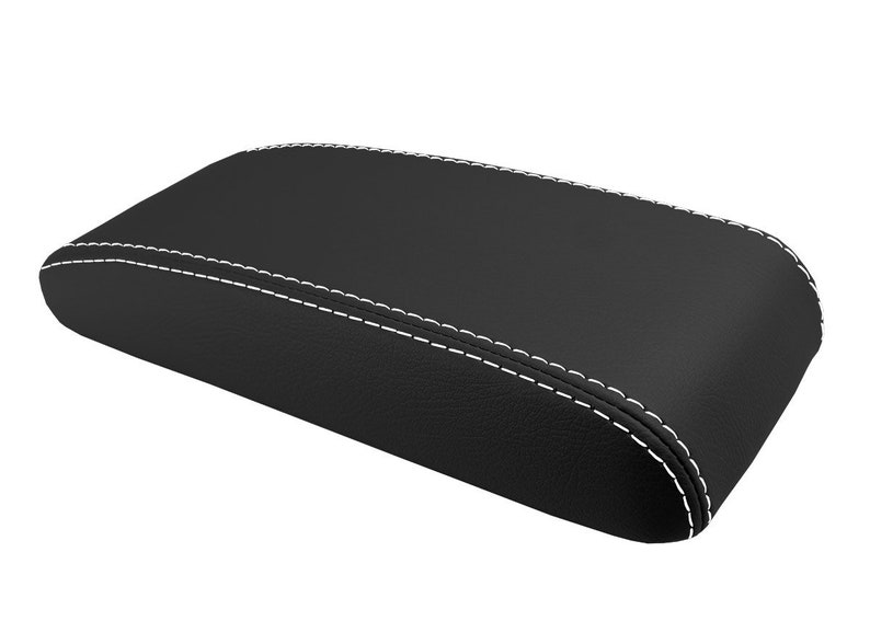 Fits Toyota 4Runner 1996-2002 Center Console Lid Armrest Vinyl Leather Upholstery Trim Material Cover Black + White Stitch