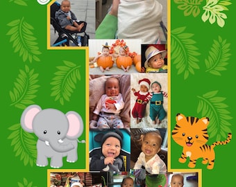 Jungle Birthday Collage