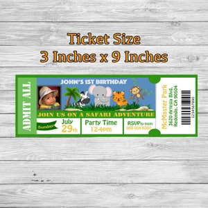 Jungle Ticket Invitation image 1